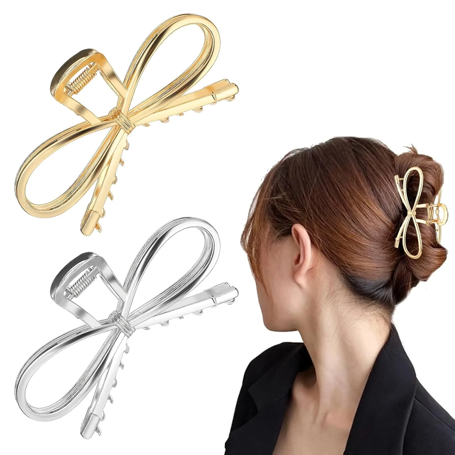 metal bow claw hair clips_best_review_1750562715